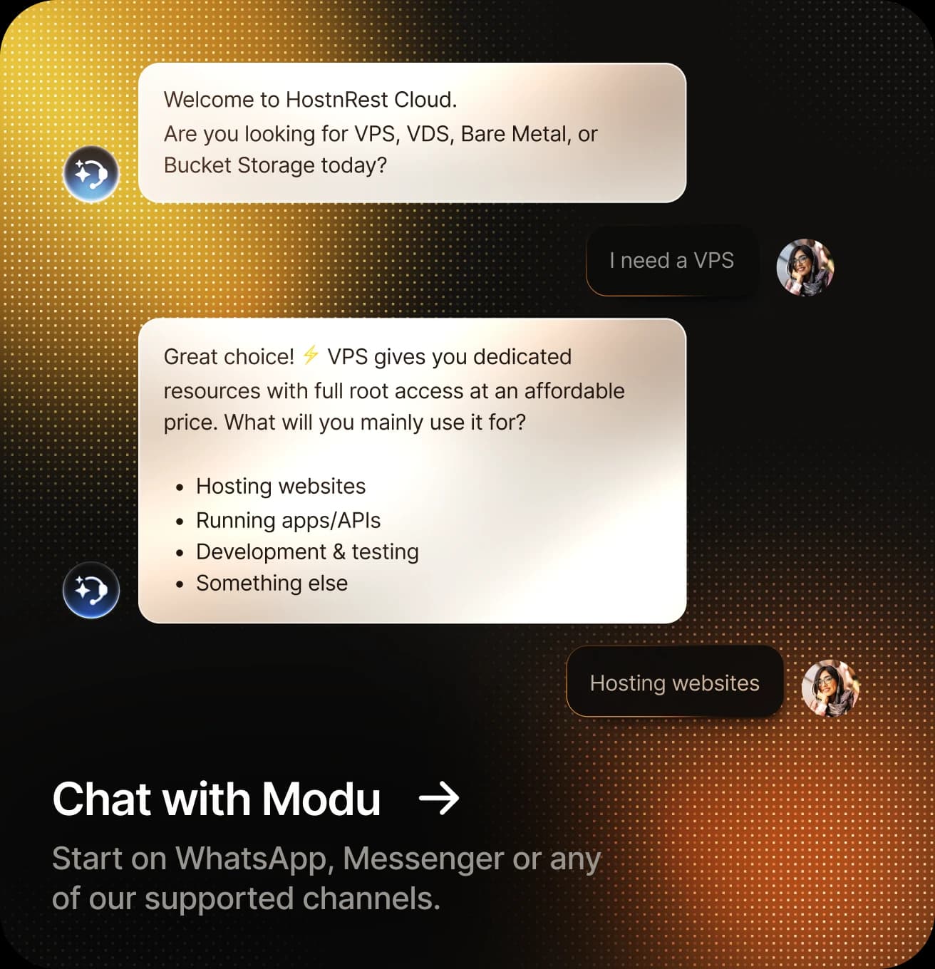 Chat with Modu (mobile)
